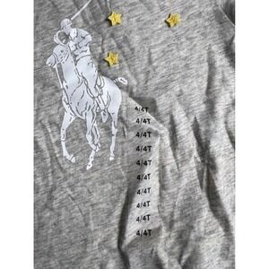 Polo Ralph Lauren Kids Gray Polo Bear Graphic T Shirt Size 4T Cotton Blend NWT